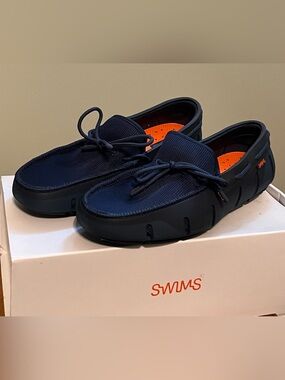 Swims Navy Traction Drainage Sole Water Loafers Boat Shoes Men’s 9